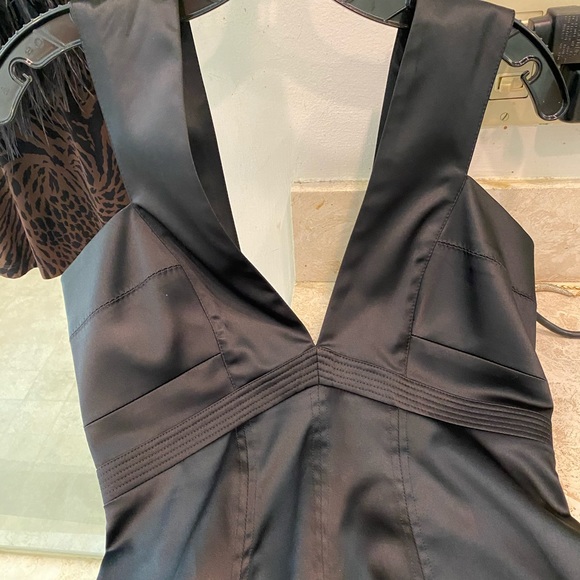 Just Cavalli Satin Low Plunge Bodycon Midi Dress - Picture 5 of 12